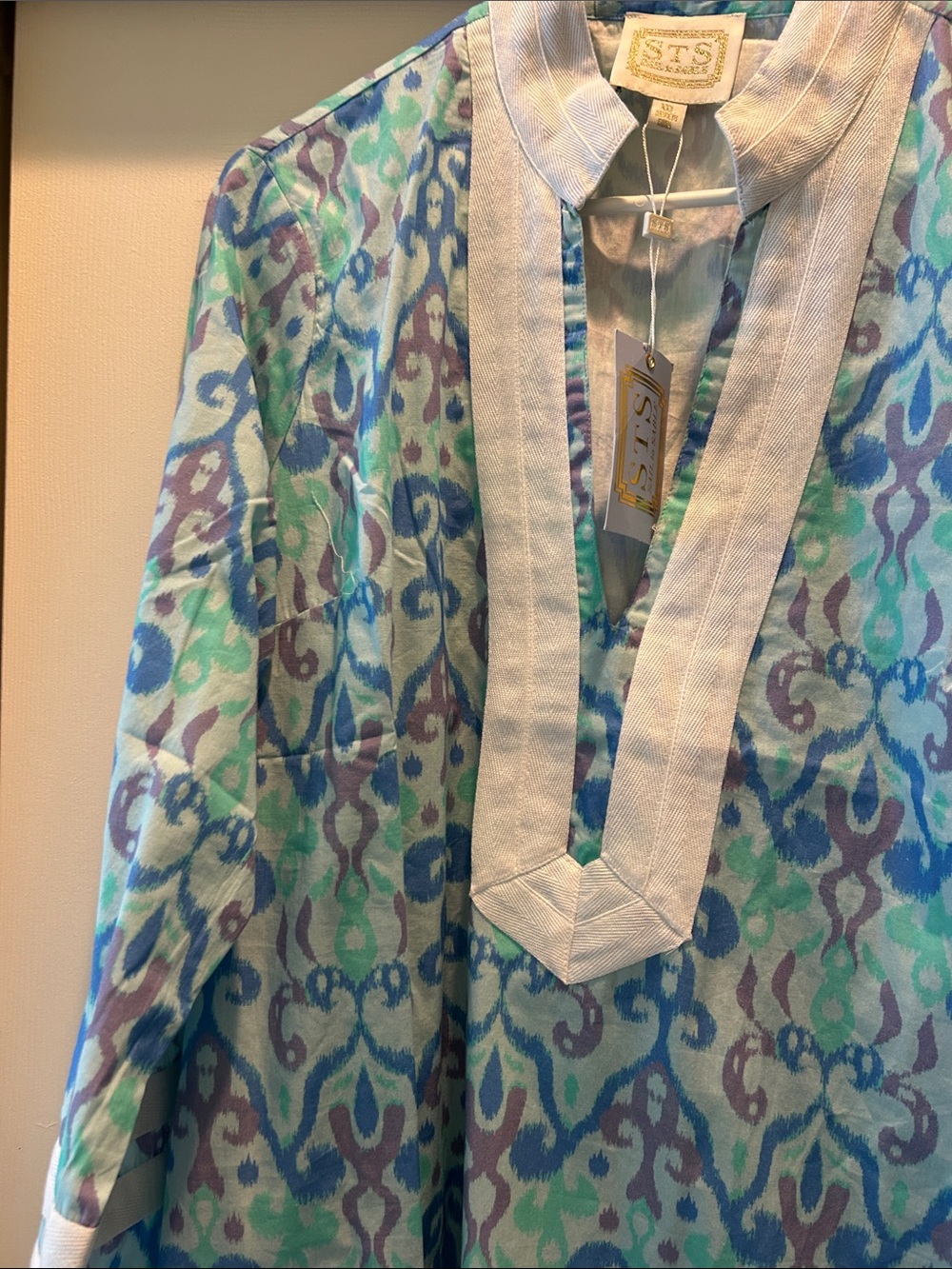 Sail to Sable Coastal colors Collar Shift/Tunic - Picture 3 of 9